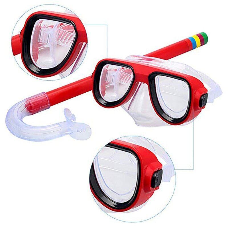 3-8Y Kids Diving Goggle Mask Breathing Tube Shockproof Anti-fog Equipment Outdoor Sports - Ainna Store