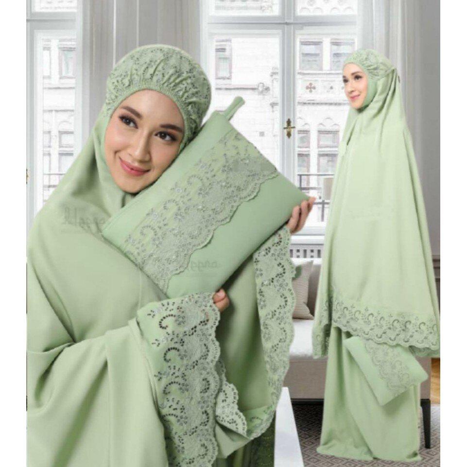 Telekung Mukena AINNA Sejuk Bercorak Cantik - Ainna Store