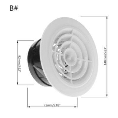 AINNA Air Vent Extract Valve Grille Round Diffuser Ducting Ventilation Cover 100mm - Ainna Store