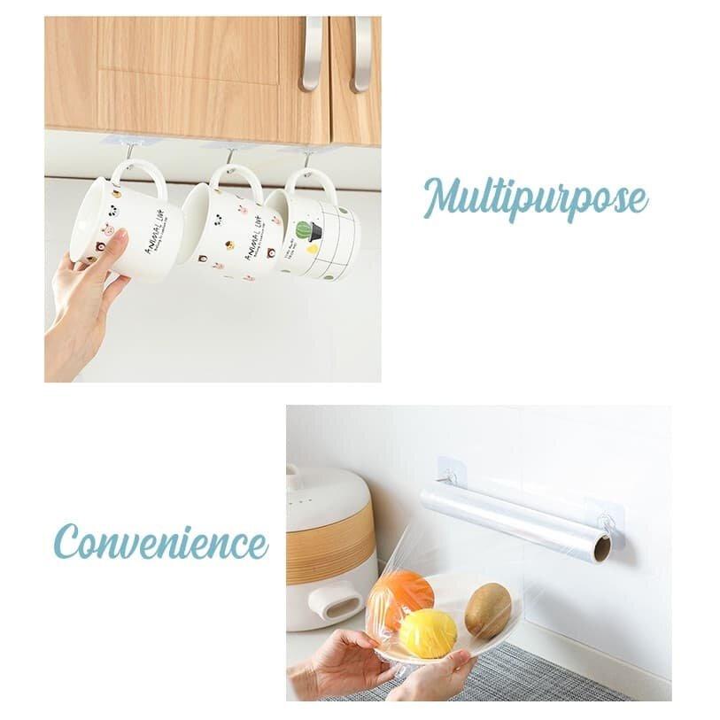 Penghantaran Hari Ini - (1 pcs) AINNA Gantung Ajaib Dinding Transparan Dapur Tanpa Paku Perekat Kuat Pemberat - Ainna Store