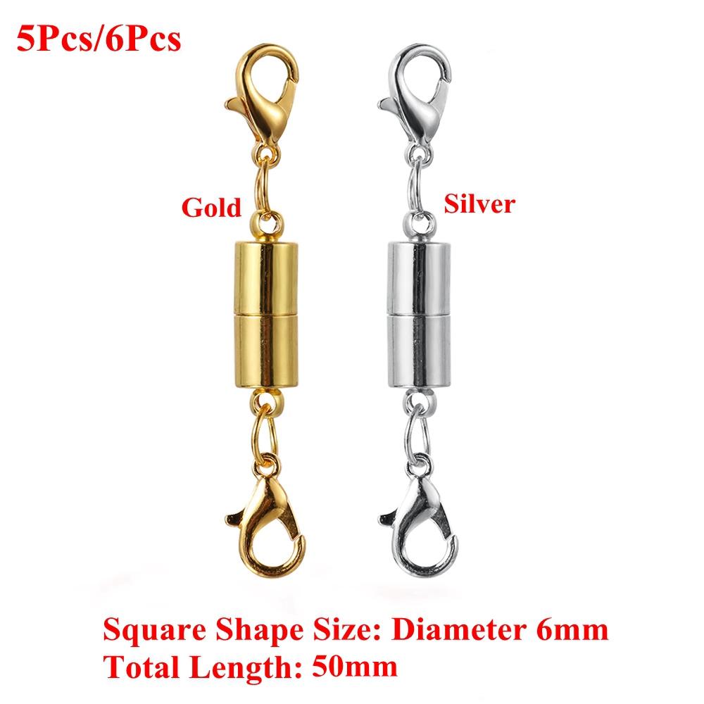 AINNA Rose 5PCS/6PCS Aksesori Perak Emas DIY Baru Extender Klip Magnetik - Ainna Store