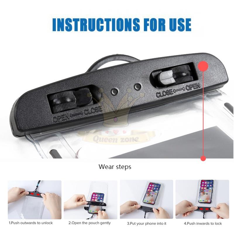 Ainna -Ready Stock30M Underwater Phone Case Phone Cover Waterproof Phone Case Universal PVC Underwater Phone Bag Case Supplies - Ainna Store