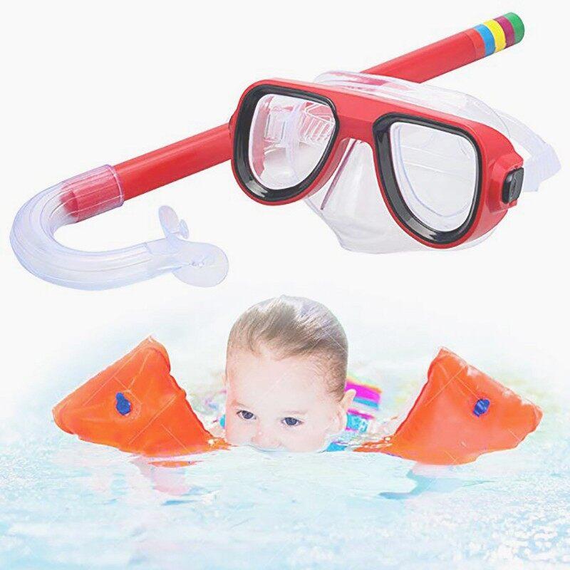3-8Y Kids Diving Goggle Mask Breathing Tube Shockproof Anti-fog Equipment Outdoor Sports - Ainna Store