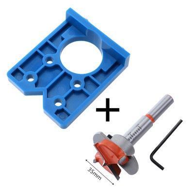 Tempatan - 35mm Hinge Drilling Jig Concealed Guide Hinge Hole Drilling Guide Locator Woodworking Hole Door Cabinet . Hardware Tool - Ainna Store