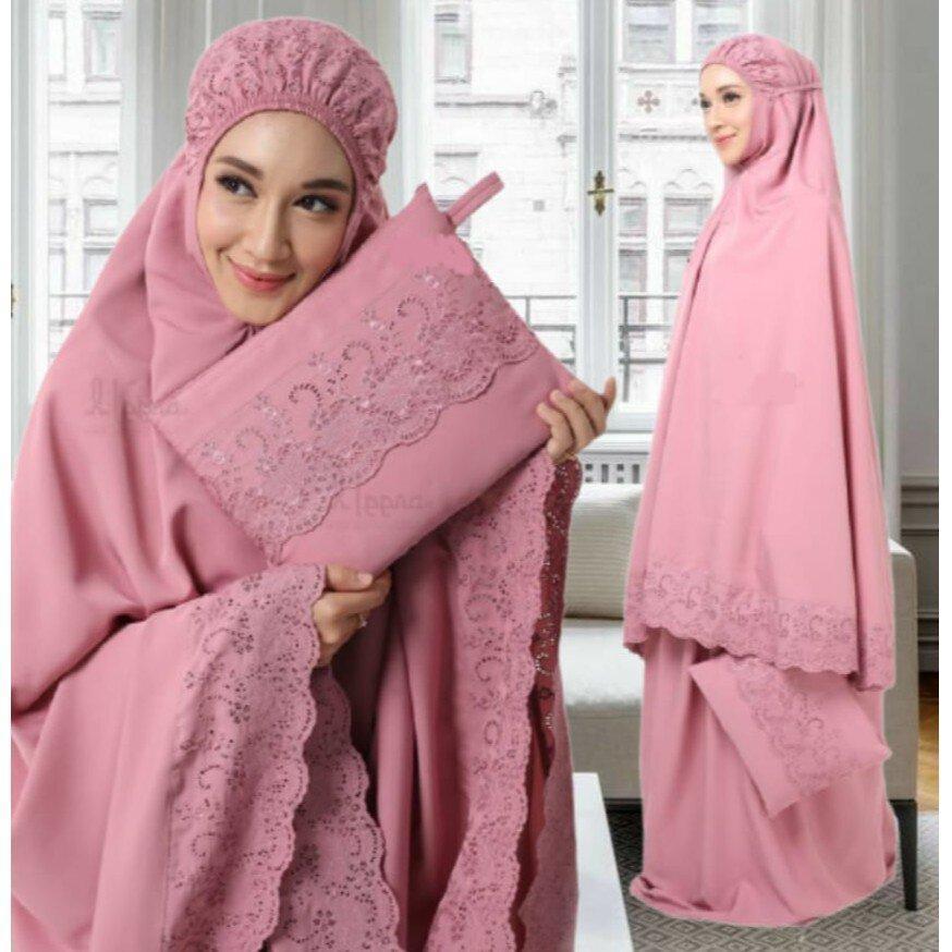 Telekung Mukena AINNA Sejuk Bercorak Cantik - Ainna Store