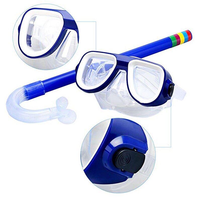 3-8Y Kids Diving Goggle Mask Breathing Tube Shockproof Anti-fog Equipment Outdoor Sports - Ainna Store