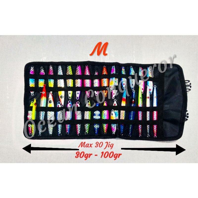 AINNA Tas Guling Baja Jig Saiz S, M, L, XL F Jig 5gr-500gr Original oleh Ocean Conquer SS 60 Peralatan Memancing Luar Ruangan Chrome - Ainna Store