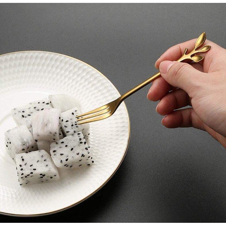 AINNA Gold Silver Stainless steel cutlery soup service spoon coffee steak knife fork western tableware Dinner 10 sen Kitchenware - Ainna Store