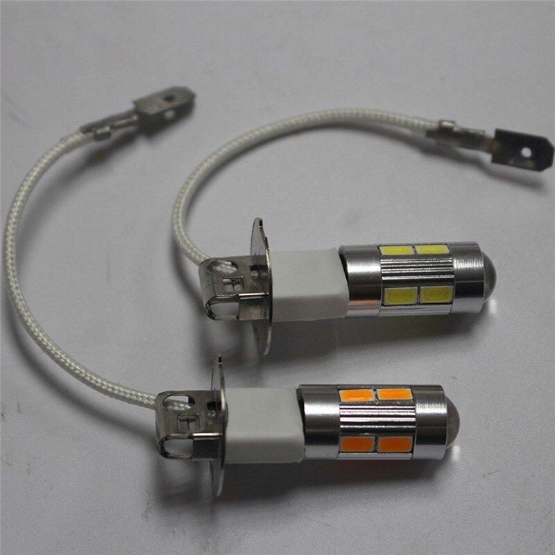Revamp Your Car's Illumination 2 H3 LED High Power Bulbs - 10SMD 5630 5730 - for Crisper Fog & Daytime Running Light Automotive h11 - Ainna Store