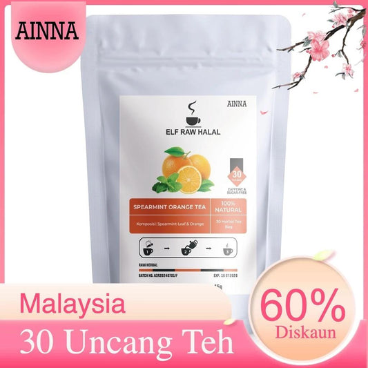 Teh AINNA Spearmint Mangga | Siri Teh Herba Tulen | 30 Beg Teh -v1 Hitam - Ainna Store