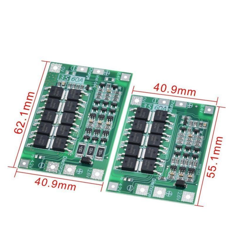 3S/4S 40A 60A Li-ion Lithium Battery Charger Protection Board 18650 BMS For Drill Motor 11.1V 12.6V/14.8V 16.8V Enhance/ Hardware Tool - Ainna Store