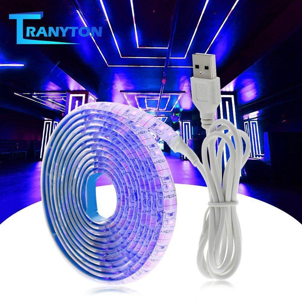 AINNA UV LED Strip Light 5V DC 2835 0.5M 1M 2M Waterproof Purple Ribbon Ultraviolet USB Rope Tape f DJ Fluescence Home Lighting - Ainna Store