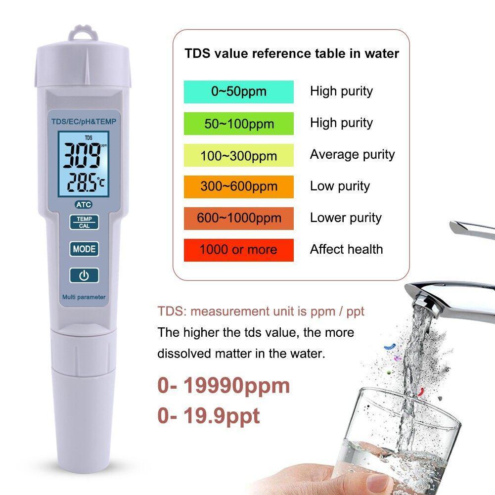 PH 686 New TDS PH Meter PH/TDS/EC/Temperature Meter Digital Water Quality Tester for Pools Drinking Water Aquariums Hardware - Ainna Store