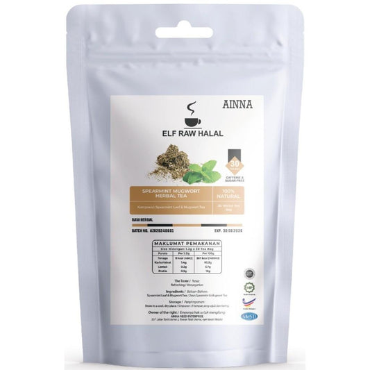Teh AINNA SPEARMINT MUGWORT: Artemisia Vulgaris Leaf 30 Tea Bag - Ainna Store