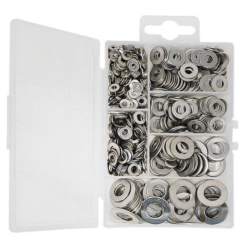 Kit Hardware AINNA Stainless Steel M3 M4 M5 M6 M8 M10 Washer Spacers 660 Pcs/Set - Ainna Store