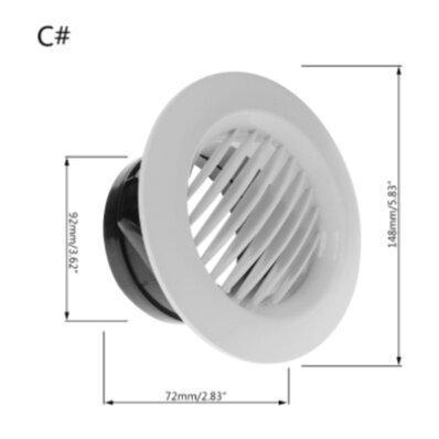 AINNA Air Vent Extract Valve Grille Round Diffuser Ducting Ventilation Cover 100mm - Ainna Store