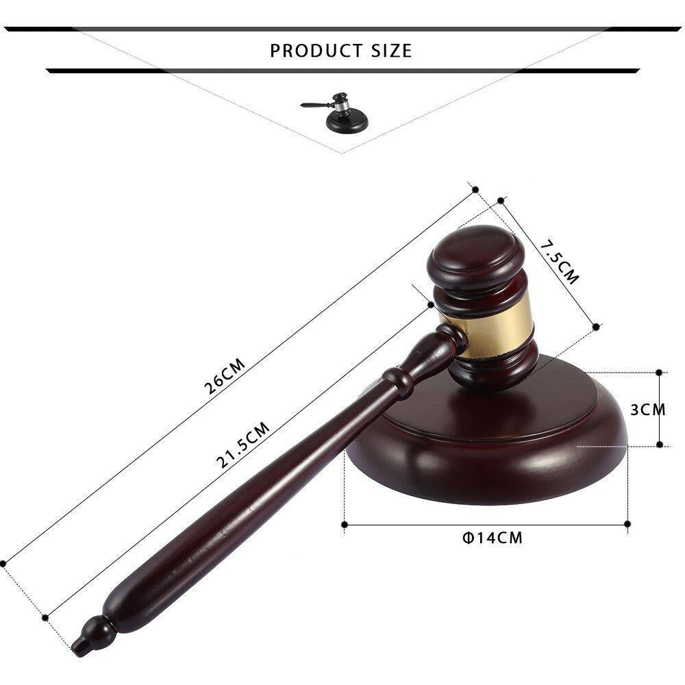 Experience the Power of Authority with our Handcrafted Wooden Judge's Gavel and Sound Block Set Musical Toys Mic Mic - Ainna Store