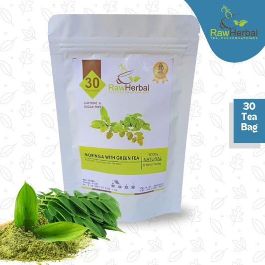 Teh Daun Kelor & Teh Hijau Jawa AINNA Tempatan, Isi 30 Tea Bag
