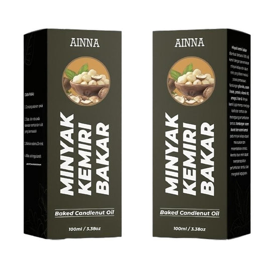 Minyak Kemiri Bakar Original Asli 100ml - Penumbuh Rambut Jenggot Kumis Alis Jambang AINNA - Ainna Store