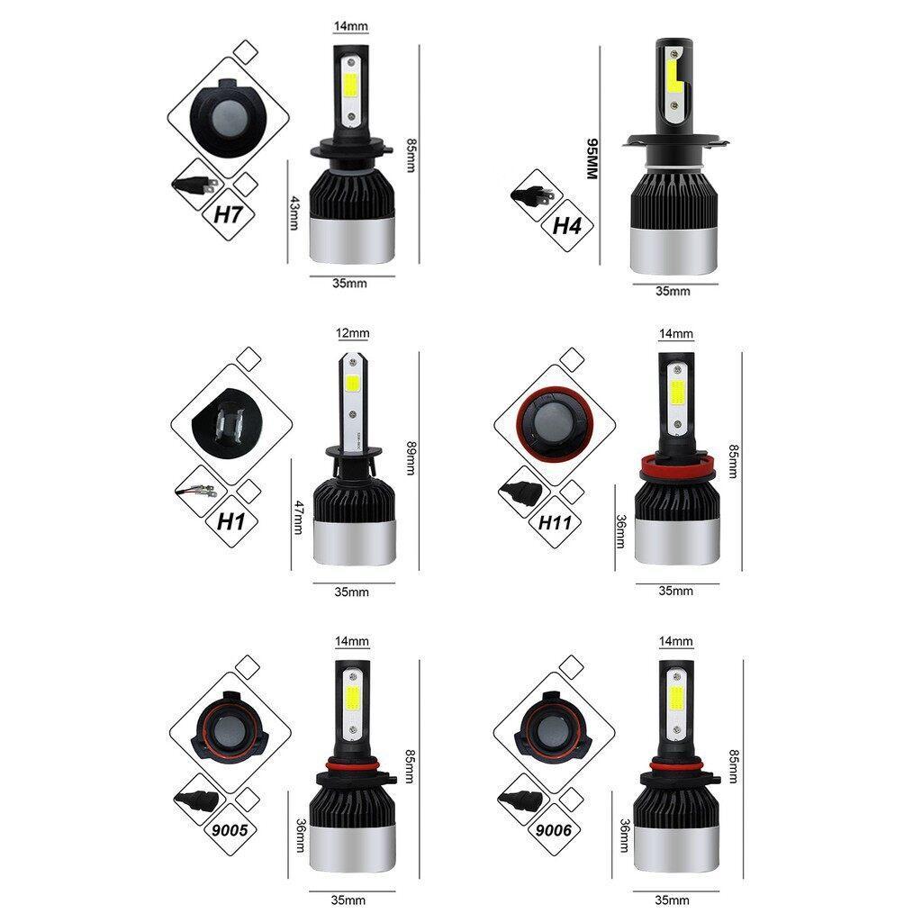C6 LED Headlight H4 H7 H11 H1 HB3 H39005 9006 HB4 COB Car Headlamp  Bulbs Auto Lamp Automotive - Ainna Store
