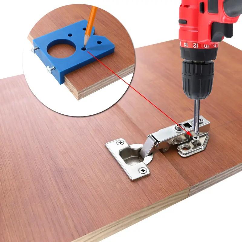 Tempatan - 35mm Hinge Drilling Jig Concealed Guide Hinge Hole Drilling Guide Locator Woodworking Hole Door Cabinet . Hardware Tool - Ainna Store