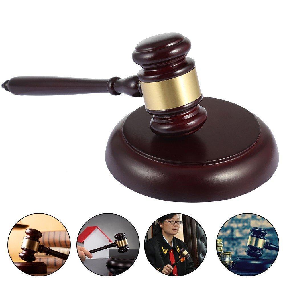Experience the Power of Authority with our Handcrafted Wooden Judge's Gavel and Sound Block Set Musical Toys Mic Mic - Ainna Store
