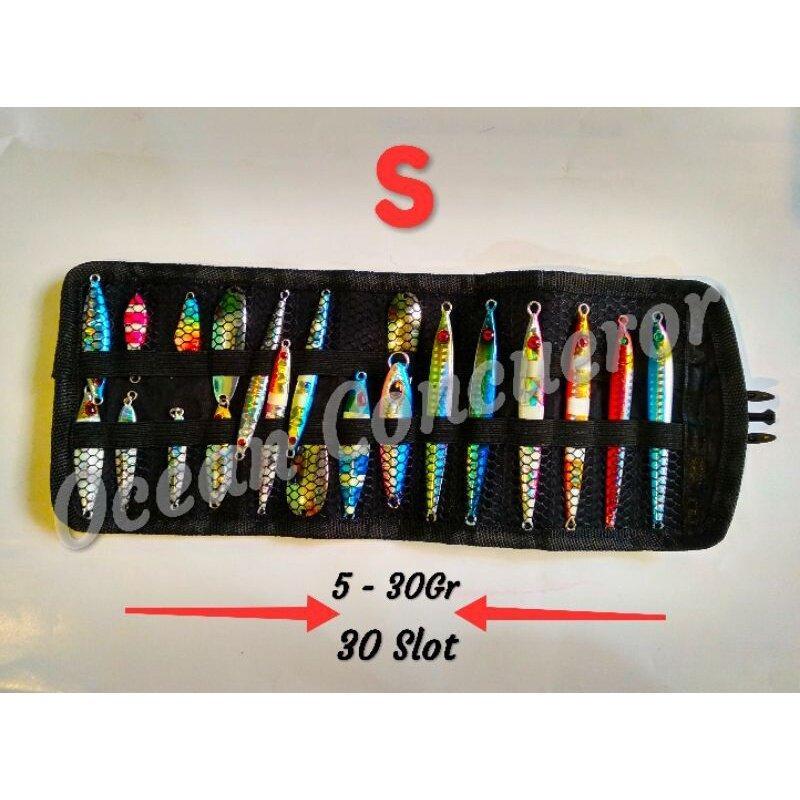 AINNA Tas Guling Baja Jig Saiz S, M, L, XL F Jig 5gr-500gr Original oleh Ocean Conquer SS 60 Peralatan Memancing Luar Ruangan Chrome - Ainna Store