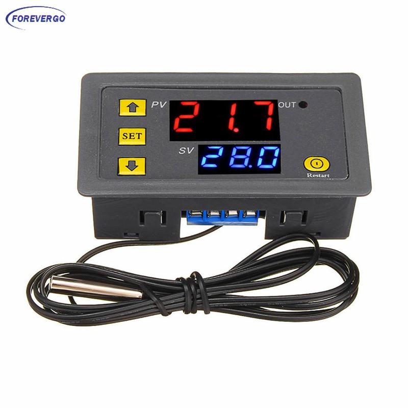 AINNA Tempatan W3230 DC 12V 24V 110V-220V AC Digital Temperature Controller LED Display Thermostat With Sensor - Ainna Store