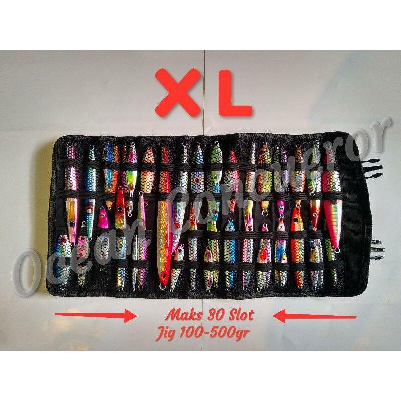 AINNA Tas Guling Baja Jig Saiz S, M, L, XL F Jig 5gr-500gr Original oleh Ocean Conquer SS 60 Peralatan Memancing Luar Ruangan Chrome - Ainna Store