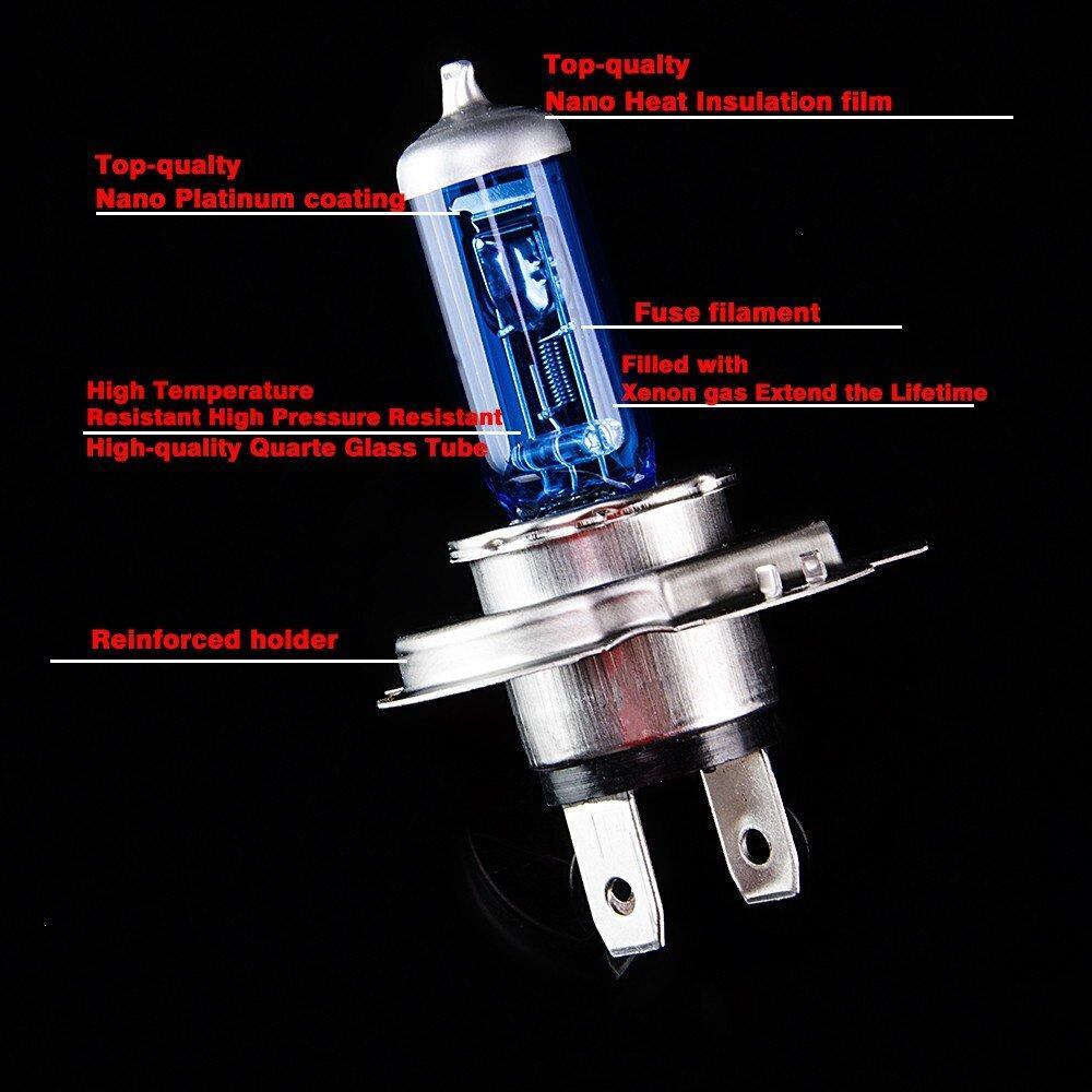 AINNA Super White Halogen Headlight Bulbs - Pemasangan Universal untuk Kereta - Terang dan Jimat - Ainna Store