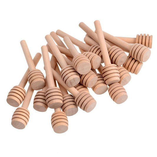50-Pack of Mini 3-Inch Natural Wood Honey Dipper Sticks Cutlery Kitchenware - Ainna Store