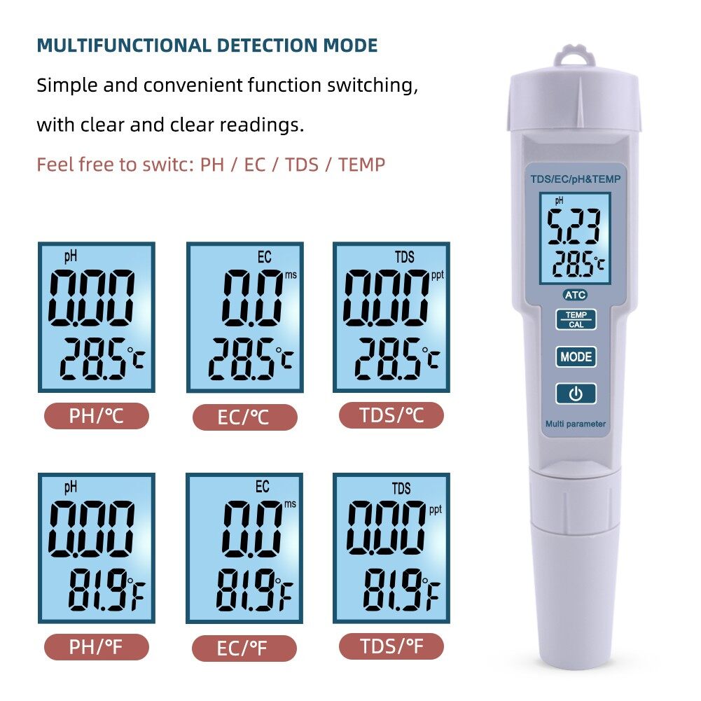 PH 686 New TDS PH Meter PH/TDS/EC/Temperature Meter Digital Water Quality Tester for Pools Drinking Water Aquariums Hardware - Ainna Store