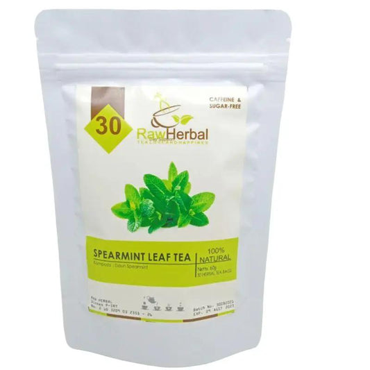 Spearmint Leaf Tea - 30 Tea Bags Included Organic Sugar Free Low Sugar Low Fat Natural Dairy Free Fruity - Ainna Store