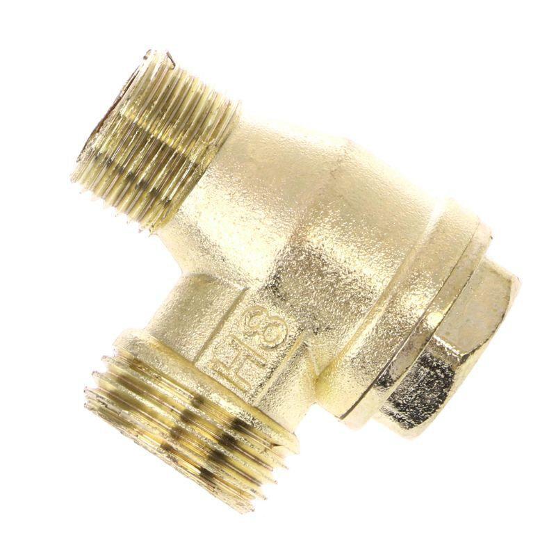 AINNA Male Thread 3 Way Metal Air Compressor Check Valve Gold Tone - Ainna Store