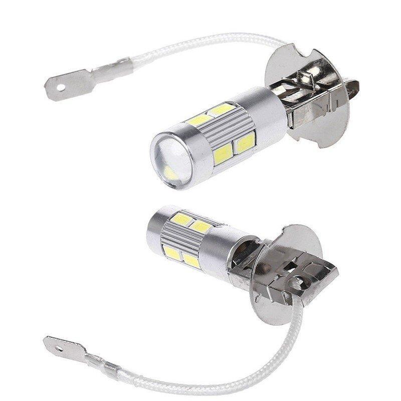 Revamp Your Car's Illumination 2 H3 LED High Power Bulbs - 10SMD 5630 5730 - for Crisper Fog & Daytime Running Light Automotive h11 - Ainna Store