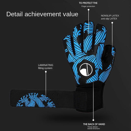 Football Gloves Latex Goalkeeper Adult Match Finger Protection Outdoor Sports Safety Family Unisex - Ainna Store