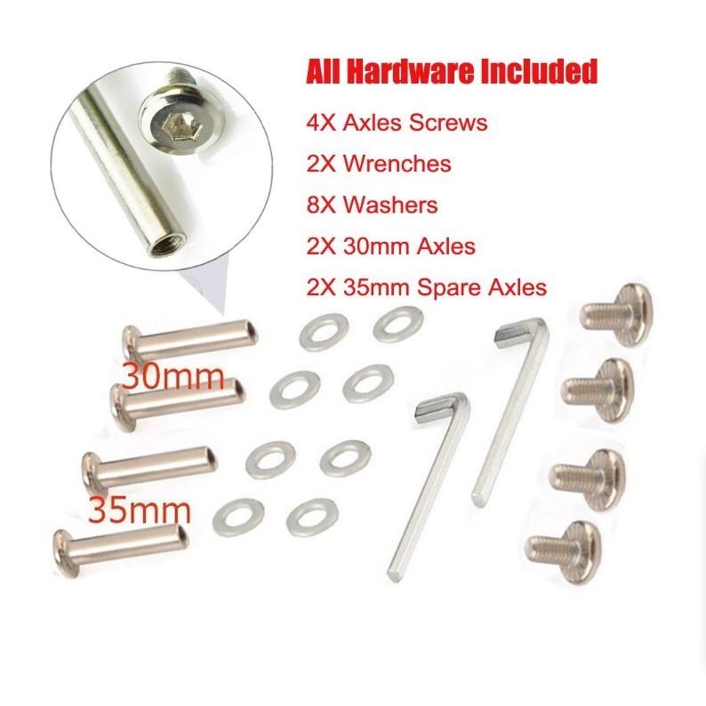 Ready Stock 2 Sets Roda Luggage Wheels Replacement Suitcase Wheels Repair OD 50mm Axles Deluxe Repair Luggage Roller Bags Shark - Ainna Store