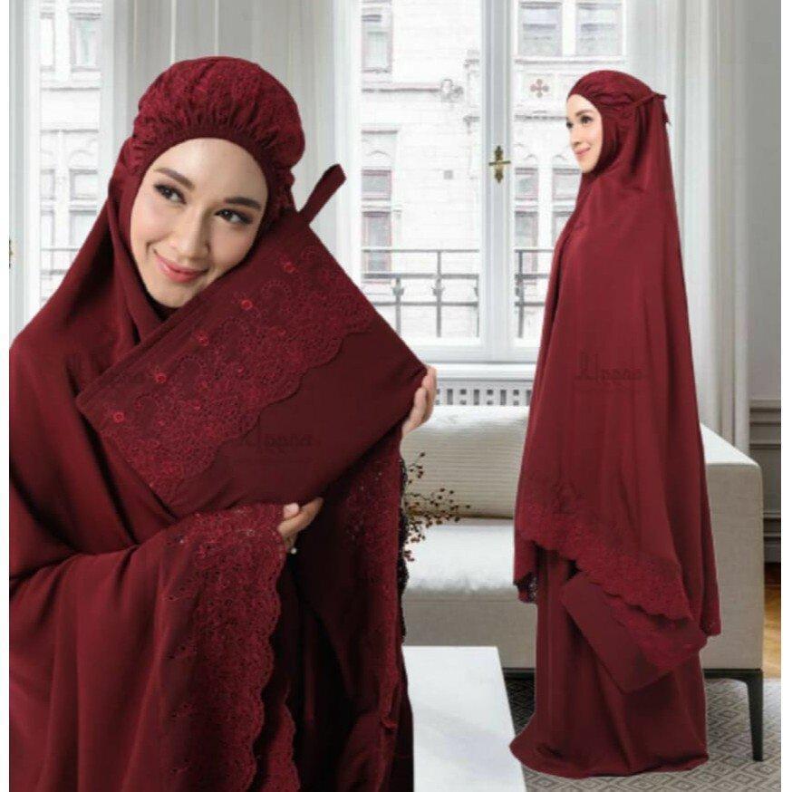 Telekung Mukena AINNA Sejuk Bercorak Cantik - Ainna Store