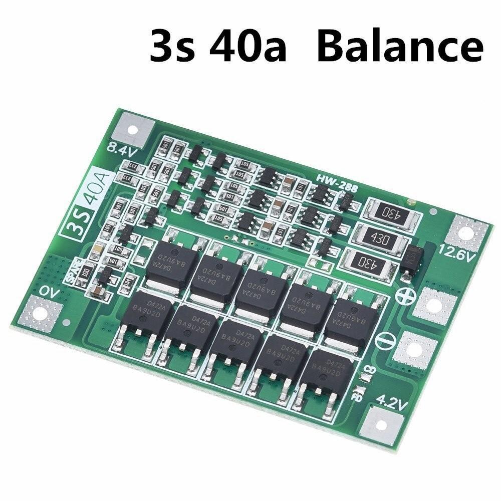 3S/4S 40A 60A Li-ion Lithium Battery Charger Protection Board 18650 BMS For Drill Motor 11.1V 12.6V/14.8V 16.8V Enhance/ Hardware Tool - Ainna Store