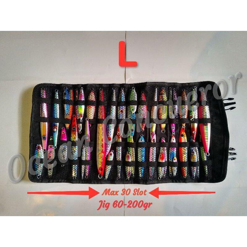 AINNA Tas Guling Baja Jig Saiz S, M, L, XL F Jig 5gr-500gr Original oleh Ocean Conquer SS 60 Peralatan Memancing Luar Ruangan Chrome - Ainna Store