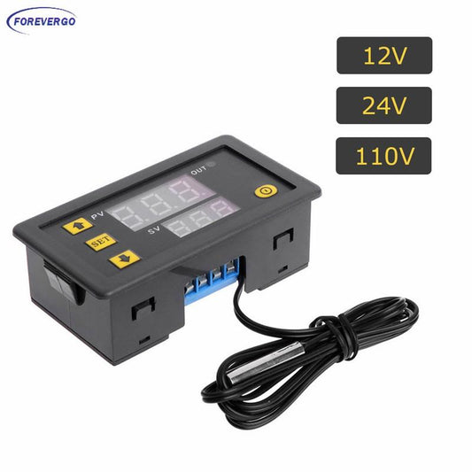 AINNA Tempatan W3230 DC 12V 24V 110V-220V AC Digital Temperature Controller LED Display Thermostat With Sensor - Ainna Store