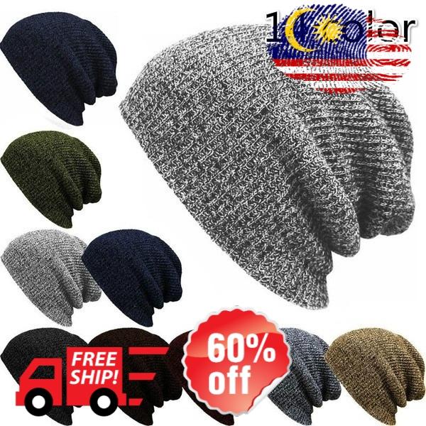 AINNA: Topi Rajut Loreng Tangan Buatan Sendiri untuk Musim Sejuk Ini - Topi Unisex untuk Aktiviti Ski dan Bersalji Luar - Ainna Store