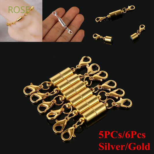 AINNA Rose 5PCS/6PCS Aksesori Perak Emas DIY Baru Extender Klip Magnetik - Ainna Store