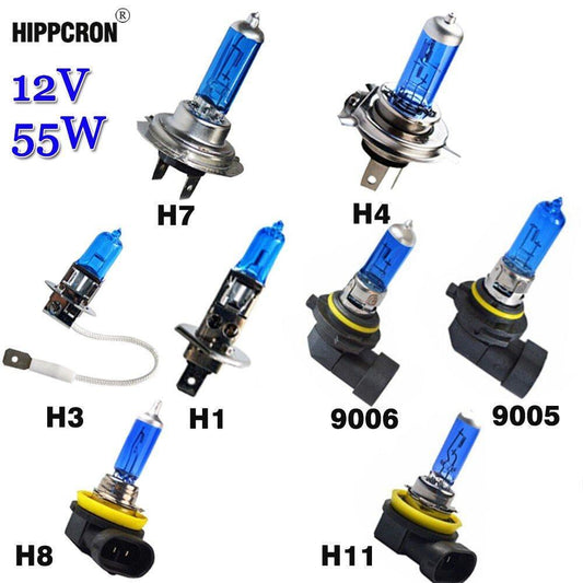 AINNA Super White Halogen Headlight Bulbs - Pemasangan Universal untuk Kereta - Terang dan Jimat - Ainna Store