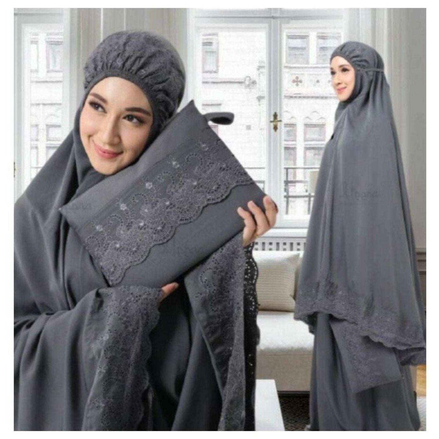 Telekung Mukena AINNA Sejuk Bercorak Cantik - Ainna Store