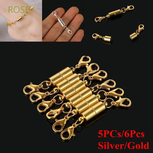 DIY Jewelry Game with ROSE 5PCs/6Pcs Silver and Gold Magnetic Clasps!