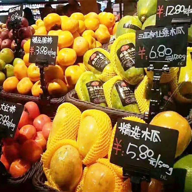 "AINNA Erasable Black Price Tag Card untuk Promosi Buah di Pasaraya - Ainna Store