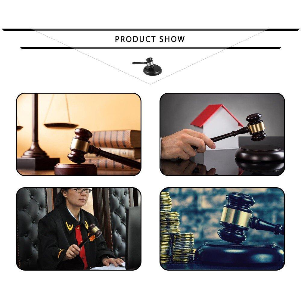 Experience the Power of Authority with our Handcrafted Wooden Judge's Gavel and Sound Block Set Musical Toys Mic Mic - Ainna Store
