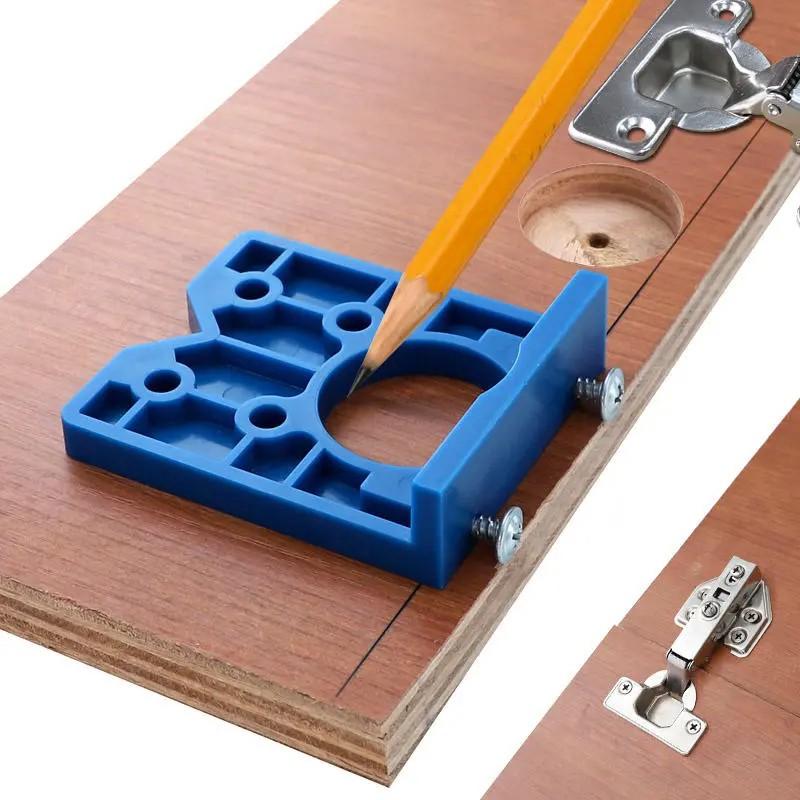 Tempatan - 35mm Hinge Drilling Jig Concealed Guide Hinge Hole Drilling Guide Locator Woodworking Hole Door Cabinet . Hardware Tool - Ainna Store