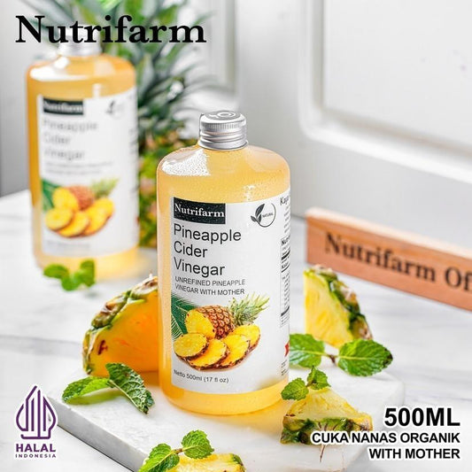 Cuka Nanas Organik Murni 500ml 1kg - Tiada Campuran Tambahan Dapur Makanan